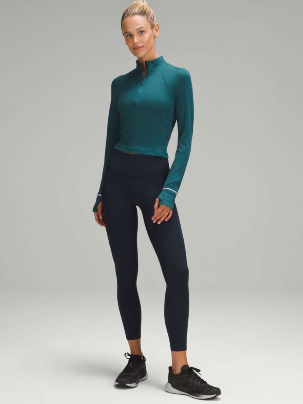 Lululemon It's Rulu Ribbed Cropped Half Zip - Picture 3 of 9